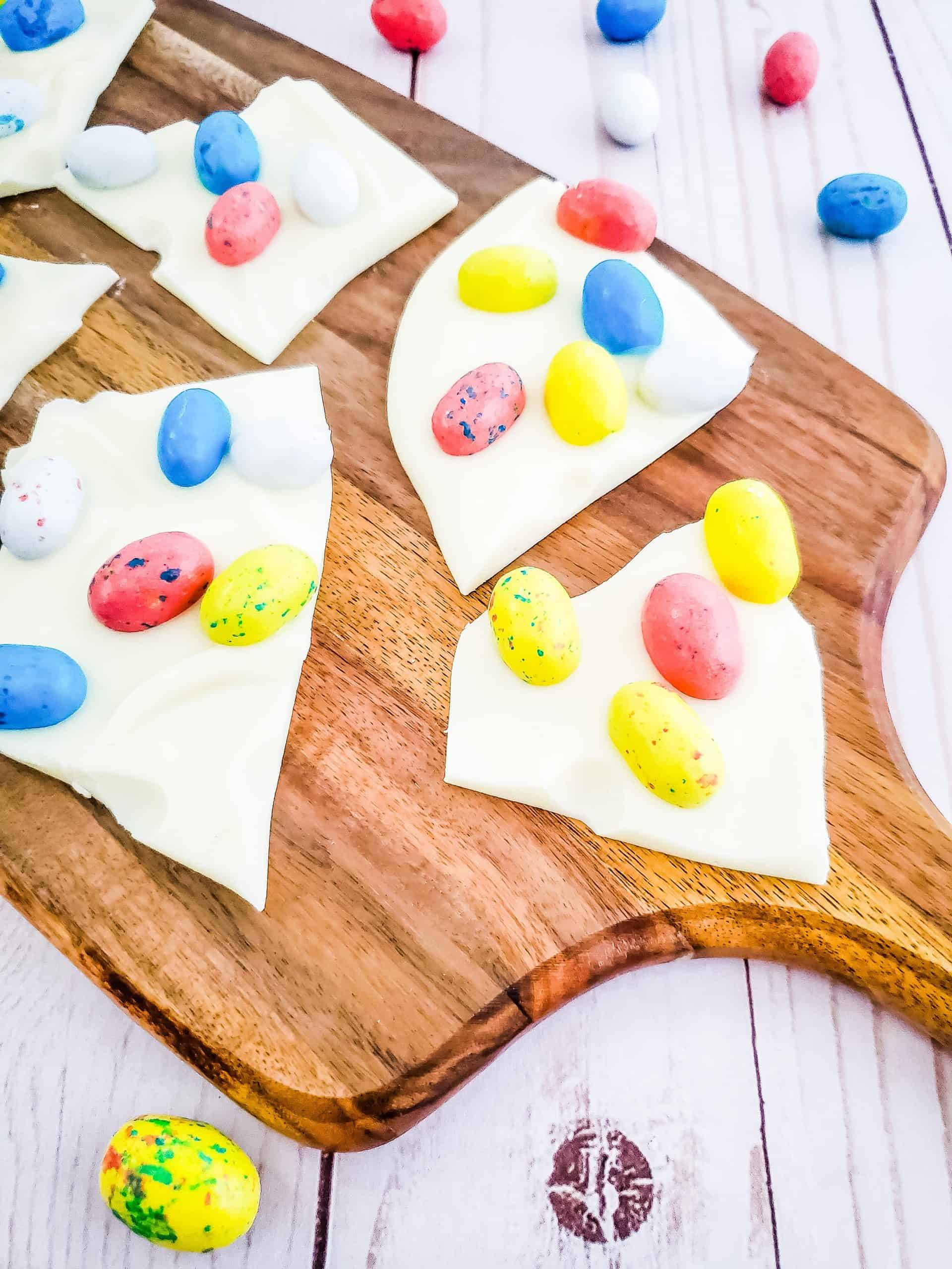easter bark white chocolate candies