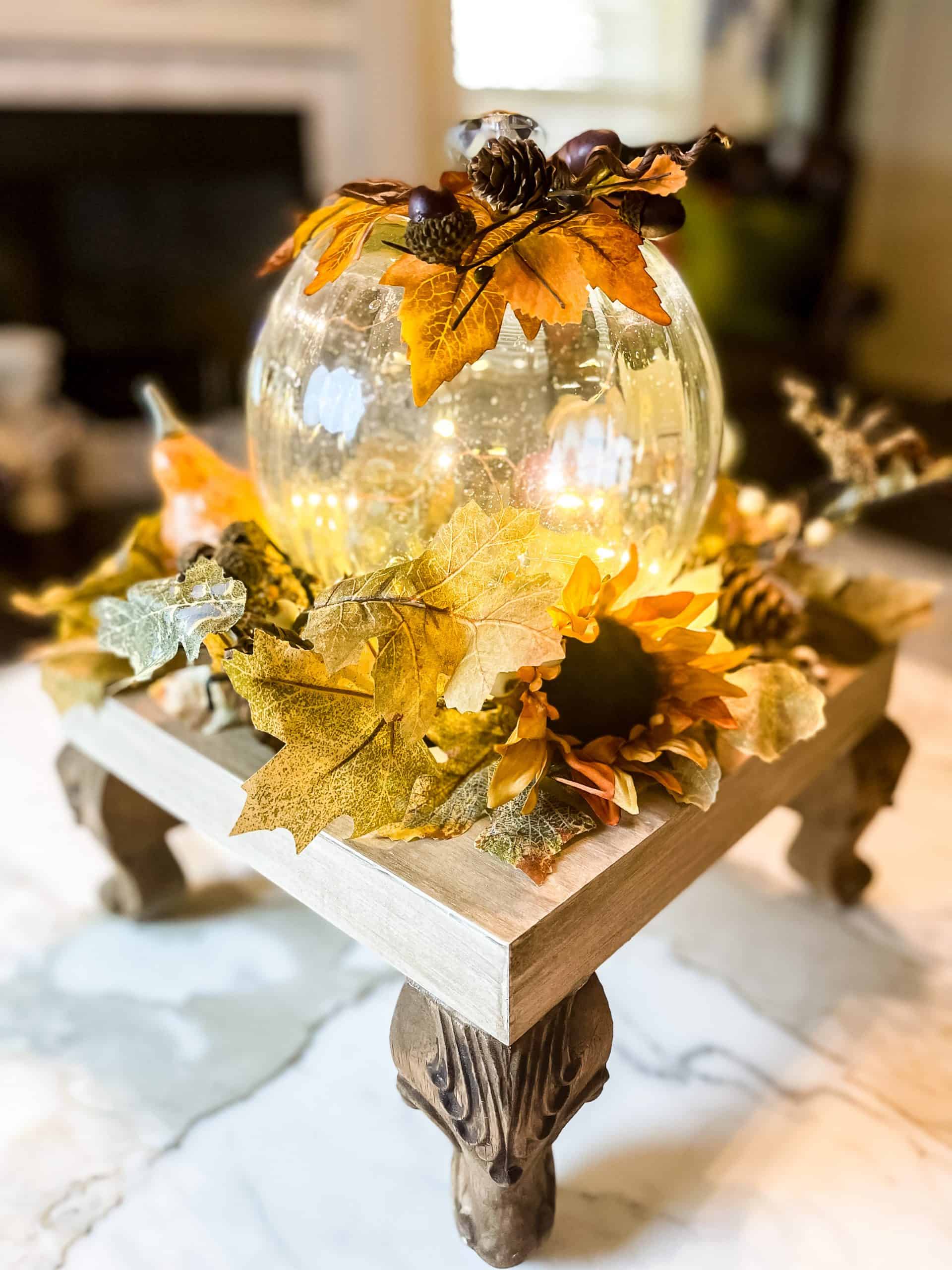 How to Make a Glass Pumpkin DIY from a Round Vase