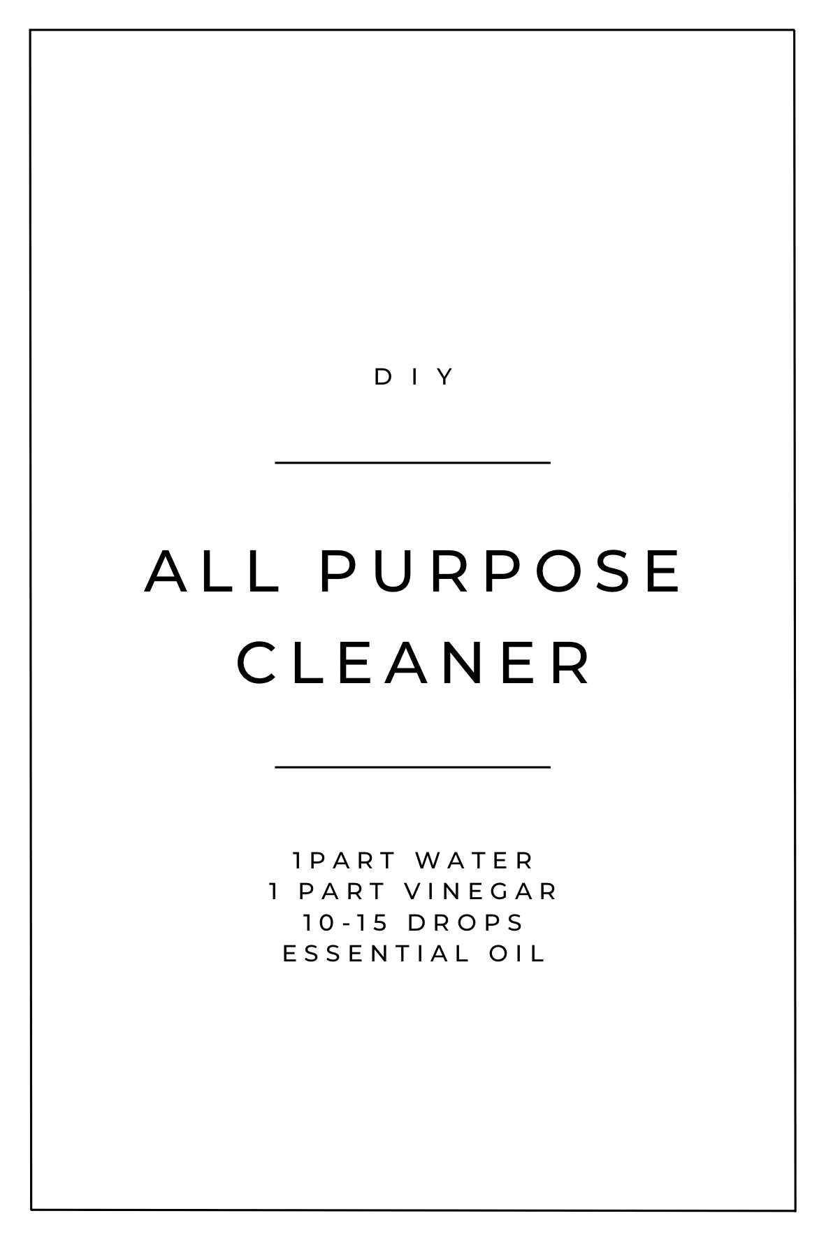 All purpose cleaner recipe