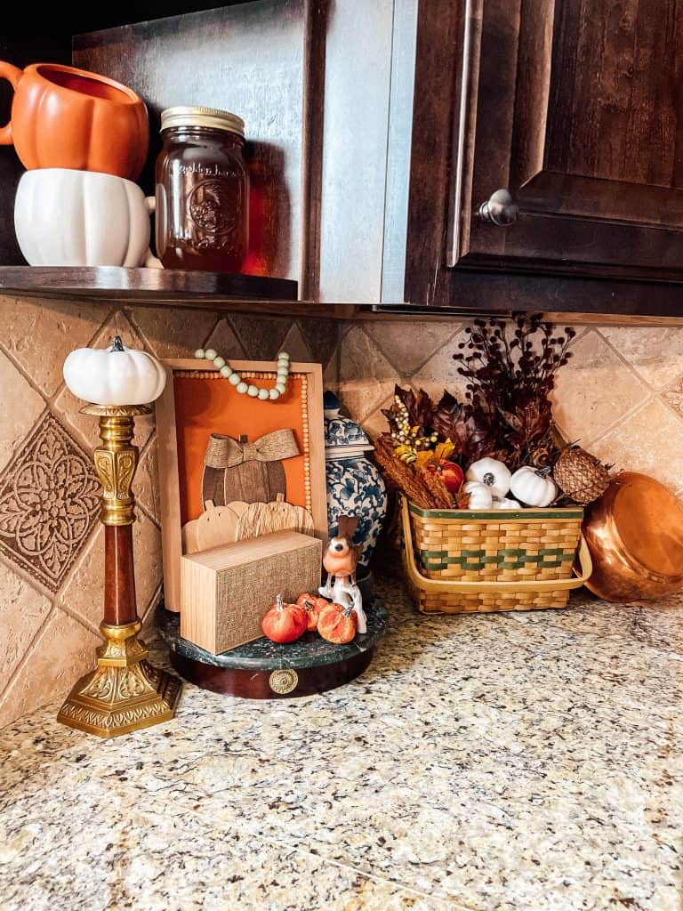 small kitchen decor in the corner