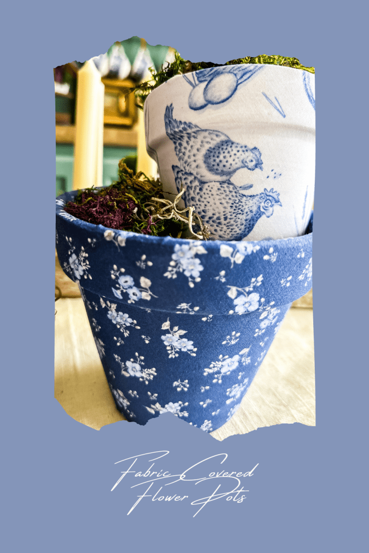 Fabric Covered Flower Pots for the Garden - Amy Sadler Designs