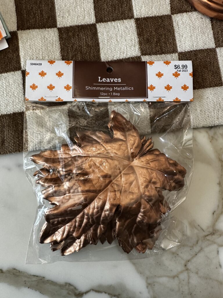 Hobby Lobby copper leaves
