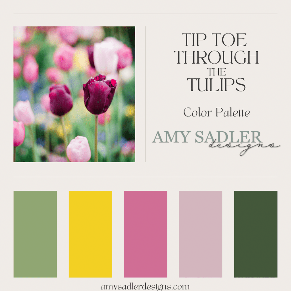 tip toe through the tulips color palette
