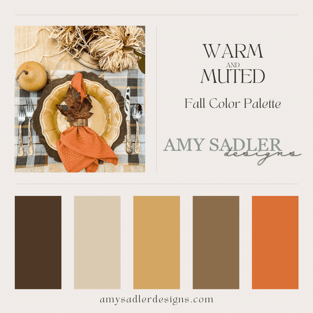 warm and muted fall color palette