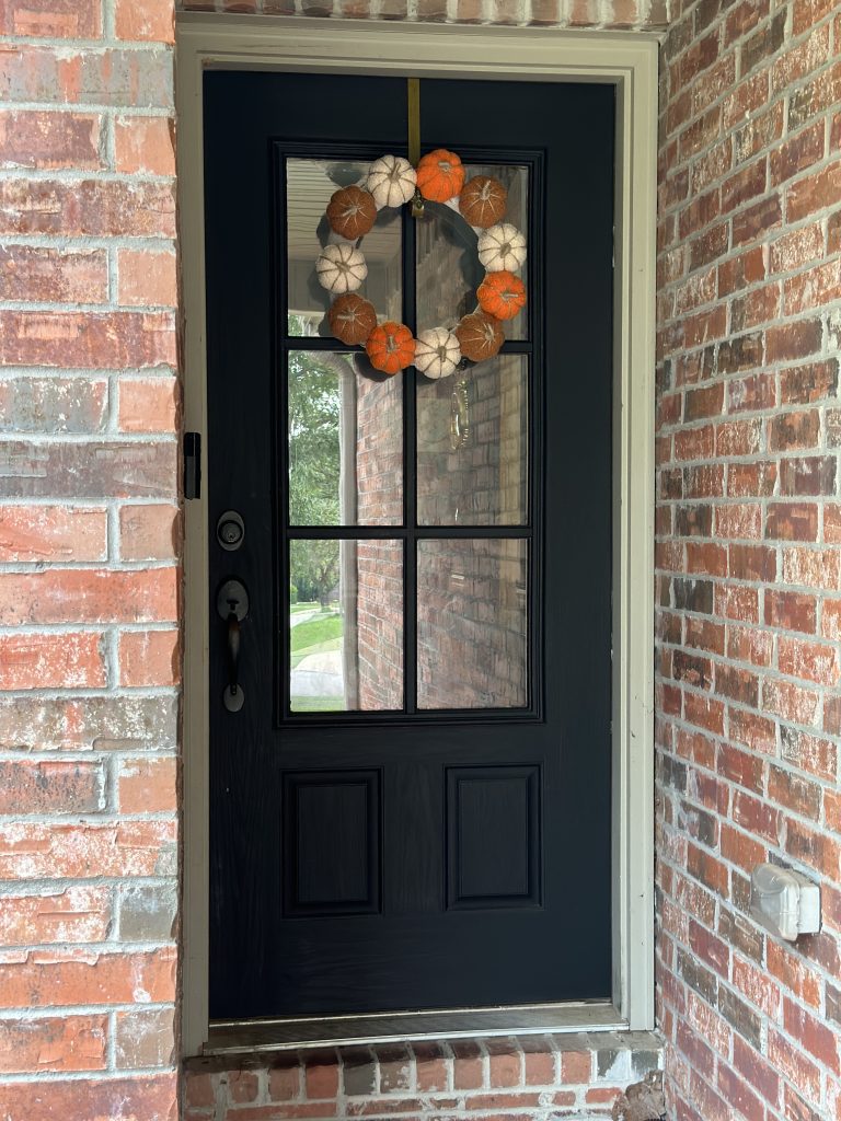 easy fall wreath diy with cozy pumpkins from hobby lobby for the front door