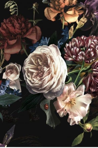 Dutch floral wallpaper