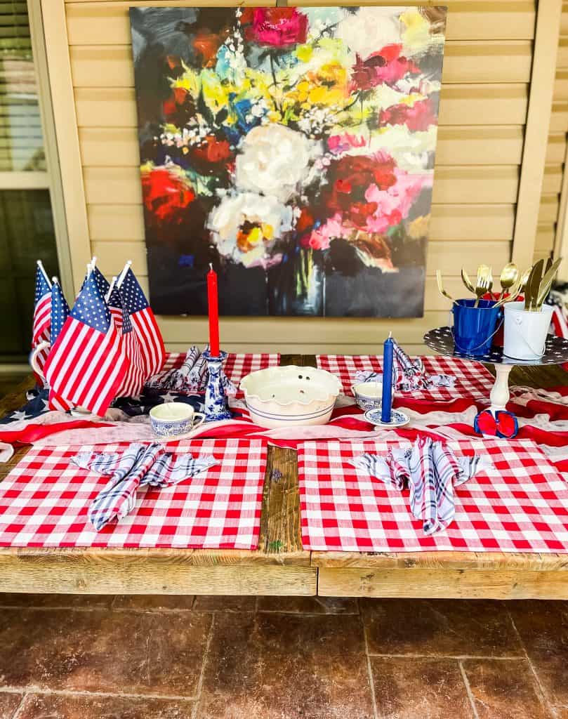 fouth of july table setting 