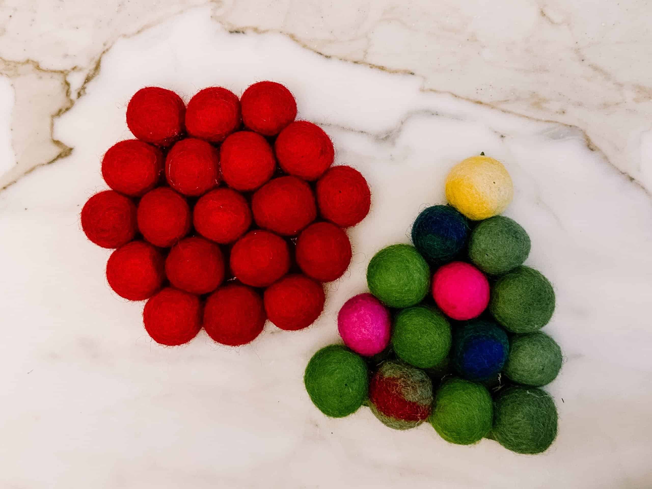 How to Make Felt Christmas Coasters with Felt Balls
